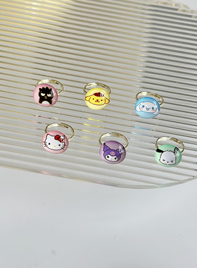 女合金韩版儿童小戒指圈合金首饰