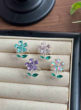 儿童立体花朵戒指指环女生日礼物