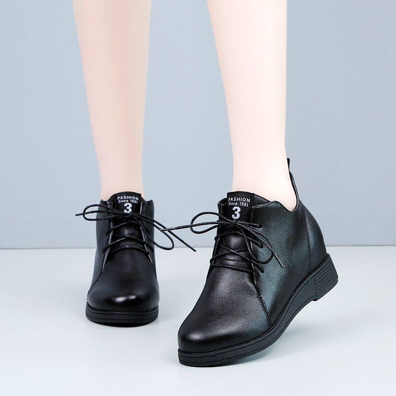 大码41-43-45短靴女真皮2025年软底平底中年妈妈鞋棉靴加绒马丁靴,淘宝优惠券,粉丝福利购,淘宝优惠卷