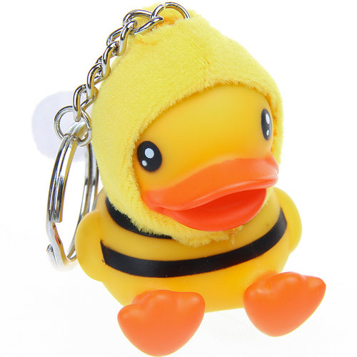 B.Duck小黄鸭可爱书包背包挂件女生挂饰卡通创意汽车钥匙扣小公仔 - 图3