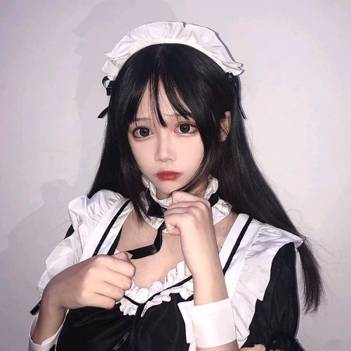 长直发空气刘海伪娘cos假发男女装大佬用品cd变装洛丽塔整顶头套 - 图0