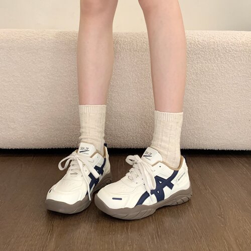 品牌真皮厚底内增高德训鞋女2026新款软底休闲运动鞋阿甘鞋跑步鞋 - 图3