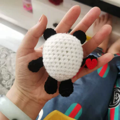 Плетеная кукла ручной работы, крючок для вязания, набор материалов, детская барсетка, панда, DIY, подарок на день рождения