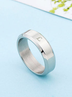边伯贤演唱会日韩风钛钢戒指定制