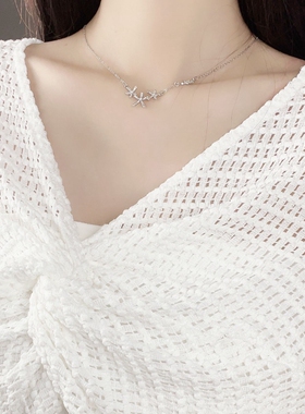 夏季甜美花朵小众设计感项链少女