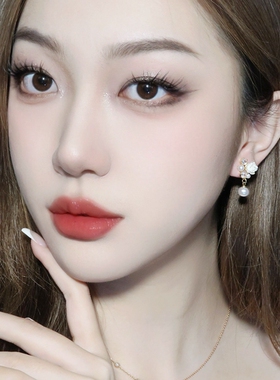 珍珠花朵耳钉小众耳夹女无耳洞