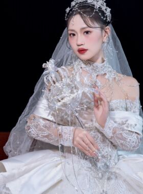 手捧花权杖结婚新娘婚礼手工材料出嫁新婚礼物高级婚纱diy成品