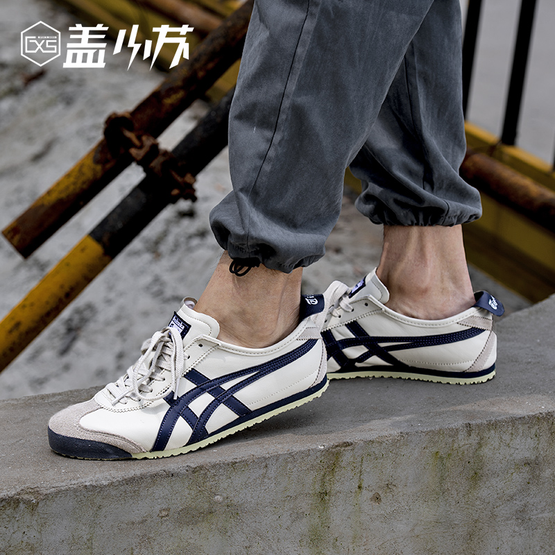 Onitsuka Tiger鬼冢虎经典mexico66藏青色男女休闲鞋1183C102-200 - 图1