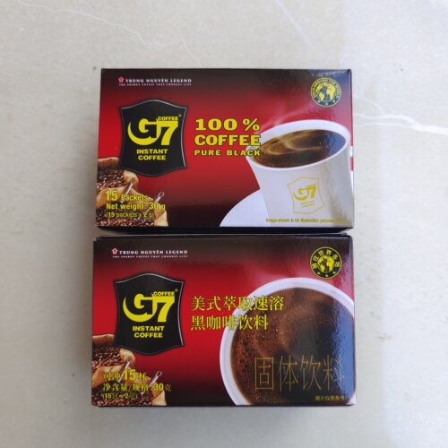越南中原G7速溶纯咖啡粉30克2gx15包进口苦咖啡小包美式 包邮 - 图1