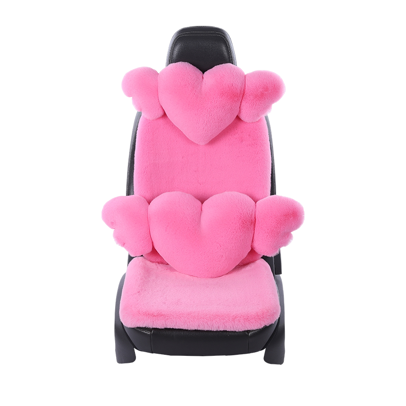 冬季汽车毛绒坐垫仿兔毛加绒加厚升级保暖小蛮腰短毛绒坐垫套通用