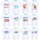 Class uniform cotton short-sleeved T-shirt student female custom printed logo sports meeting clothes graduation clothing male white T-shirt