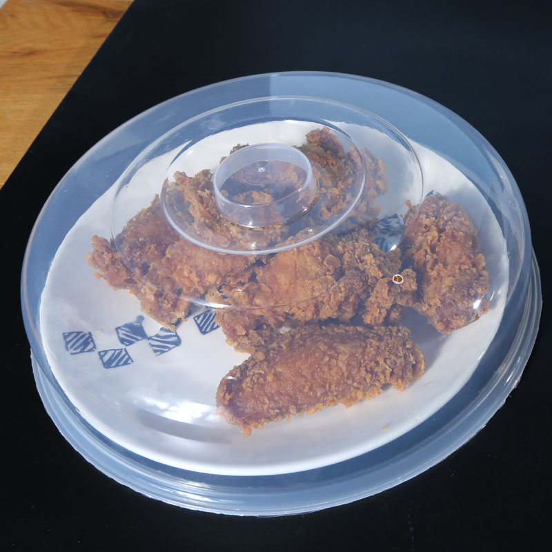 微波炉专用加热用具碗盖子冰箱圆形塑料透明防溅油保鲜盖碗盖菜罩 - 图2
