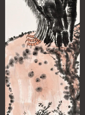 朵莲精舍竖版国画雄鹰纯手绘真迹