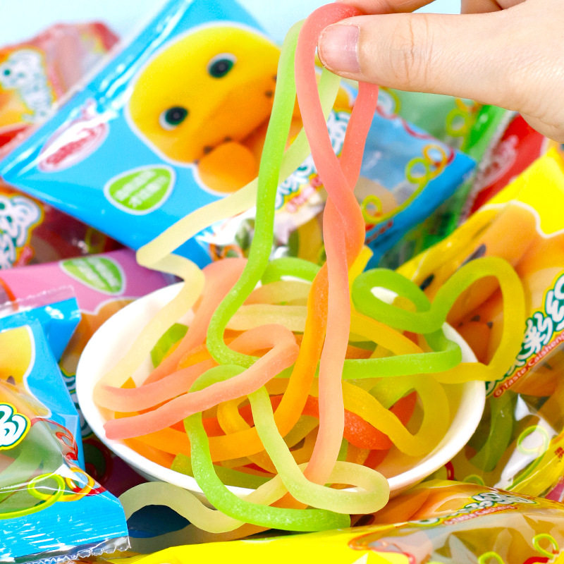 金稻谷奶龙6味彩绳果汁软糖童年回忆怀旧零食儿童糖果便利店,淘宝优惠券,粉丝福利购,淘宝优惠卷