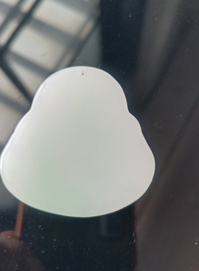 时尚百搭白底青翠青弥勒佛笑佛大肚佛公吊坠绿白色女款旺夫挂件