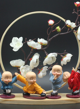 中式桌面摆件家居装饰工艺品客厅电视酒柜玄关情绪稳定小佛像摆设