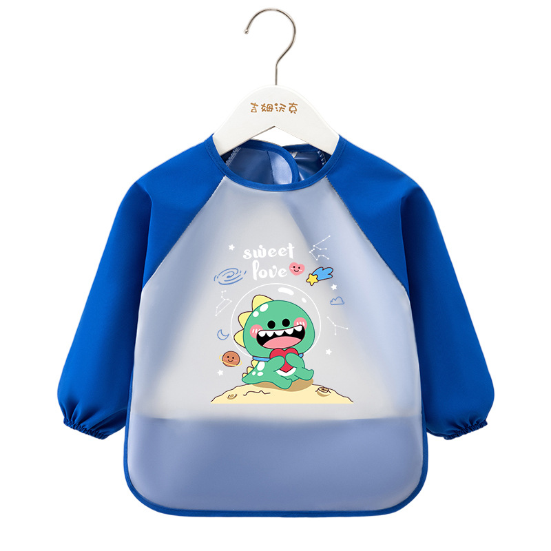 Children's meal bib waterproof baby clothes anti-dirty children long-sleeved rice bag baby back-wearing apron