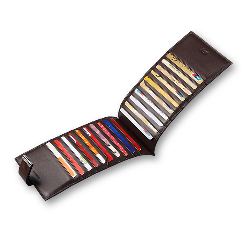 男士多卡位超薄高档大容量真皮钱包 afv卡包