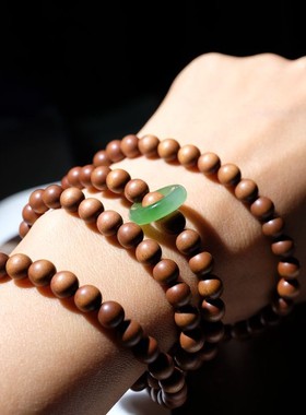 住朴项链手链黑肉沉水老山檀