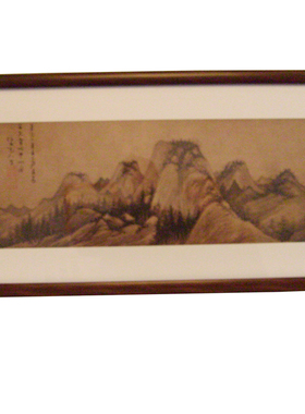 木纹加厚线条画框装裱配框