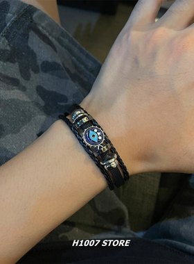 复古民族做旧多层手绳女手链男小众设计高级感手串手环情侣款手饰