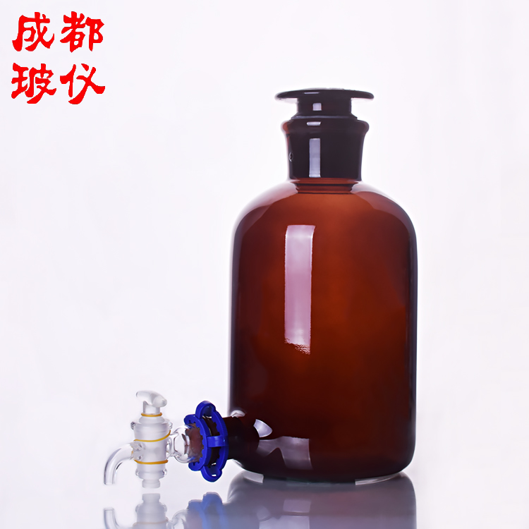 蜀牛牌 高硼硅棕色龙头瓶 玻璃/四氟 2500ml5000ml10000ml20000ml - 图0