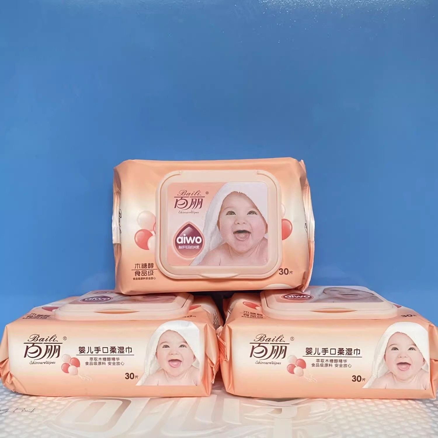 百丽30片小包婴儿手口湿巾宝宝湿纸巾便携装柔软幼儿园家庭适用,淘宝优惠券,粉丝福利购,淘宝优惠卷