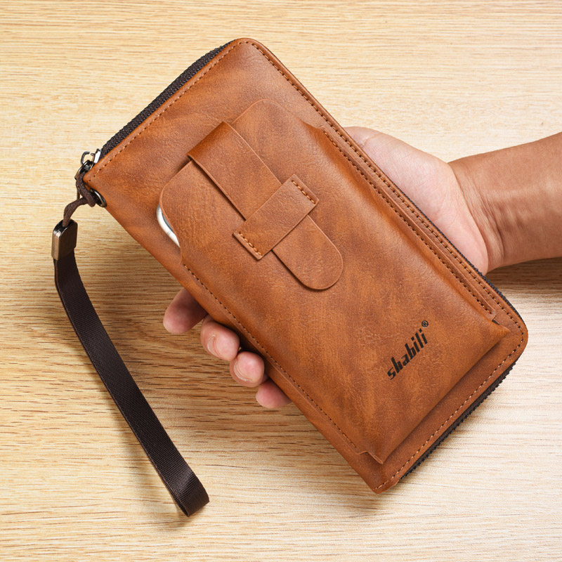 复古男士长款大容量2022新款手机包 ducio杜乔钱包