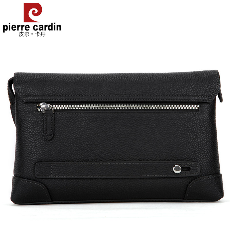 皮尔卡丹真皮商务软大容量潮手拿包 黛碧箱包男士包袋