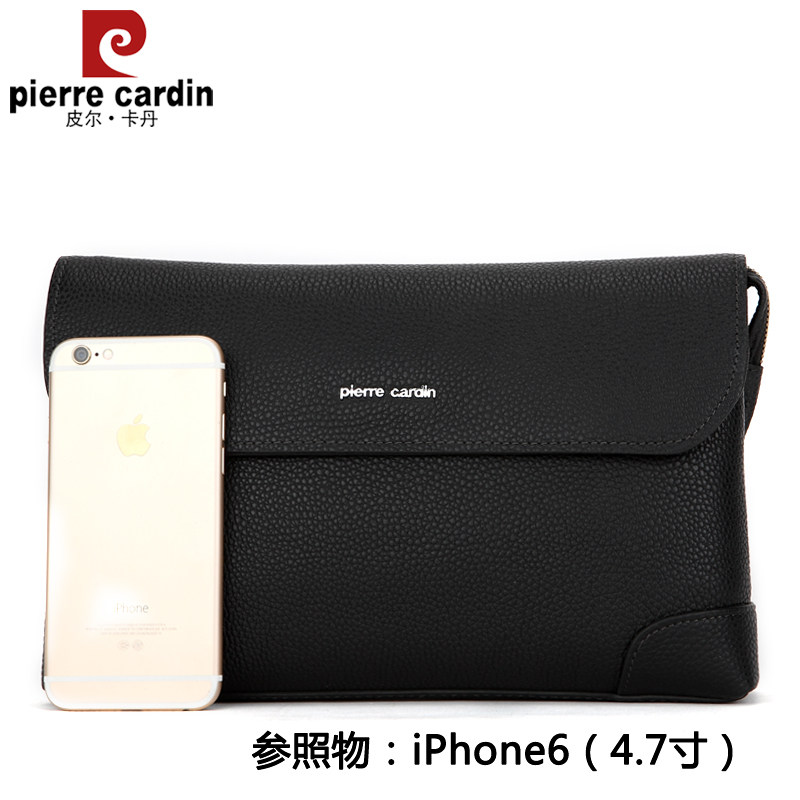 皮尔卡丹真皮商务软大容量潮手拿包 黛碧箱包男士包袋