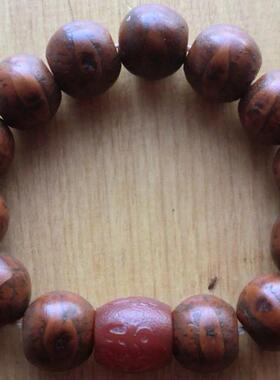 尼泊尔西藏凤眼菩提佛珠手链老手串文玩配珠转运珠民族风菩提子