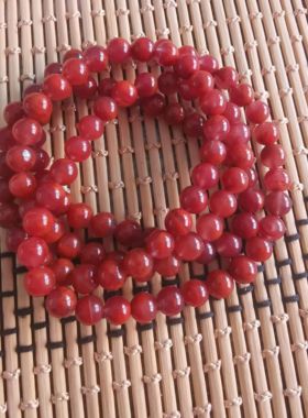 天然南红玛瑙多圈佛珠3圈4圈手链项链两用男款女款民族风情侣手串