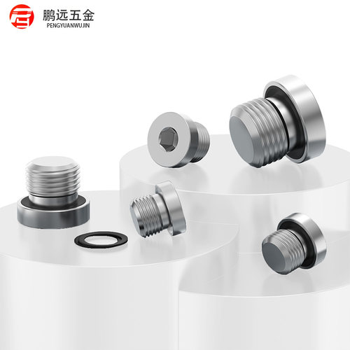 304不锈钢内六角带ED圈密封堵头 法兰面油塞闷头G1分2分3分4分1/2 - 图3