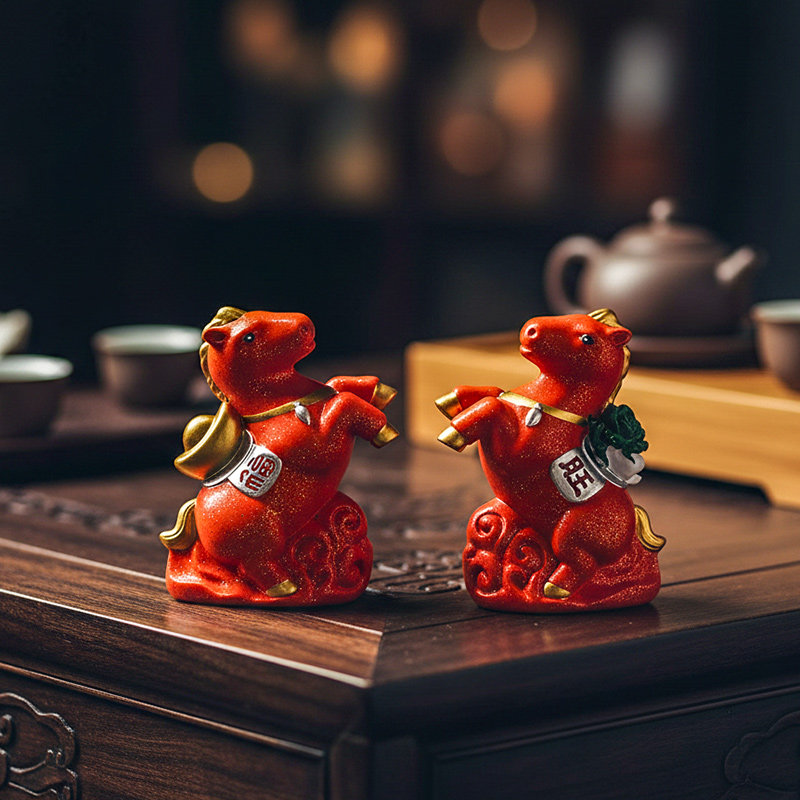 2026马上有财办公桌面装饰小摆件马年招财吉祥物文创商务创意礼品,淘宝优惠券,粉丝福利购,淘宝优惠卷