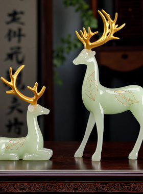 招财玉摆件新房客厅酒柜装饰品