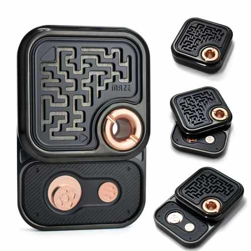 小方块游戏机叮叮侧推迷宫金属版机械侧推DIY模块EDC解压玩具 - 图3