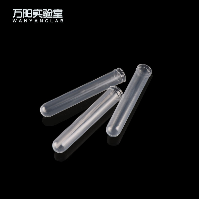 万阳实验室一次性软塑料试管5-10mlPE聚乙烯半透明 10*75 10*100 12*75 12*100 15*100mm塑料采样试管 - 图1