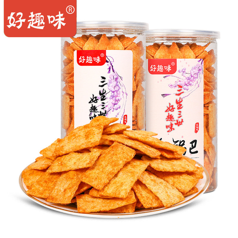 好趣味罐装241g脆锅巴 元午秋阳食品膨化食品