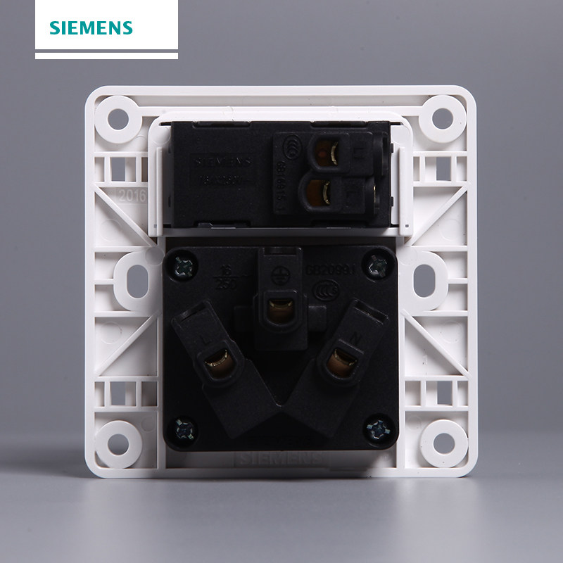 西门子16a三孔带开关远景雅白面板 西门子璞高专卖电源插座