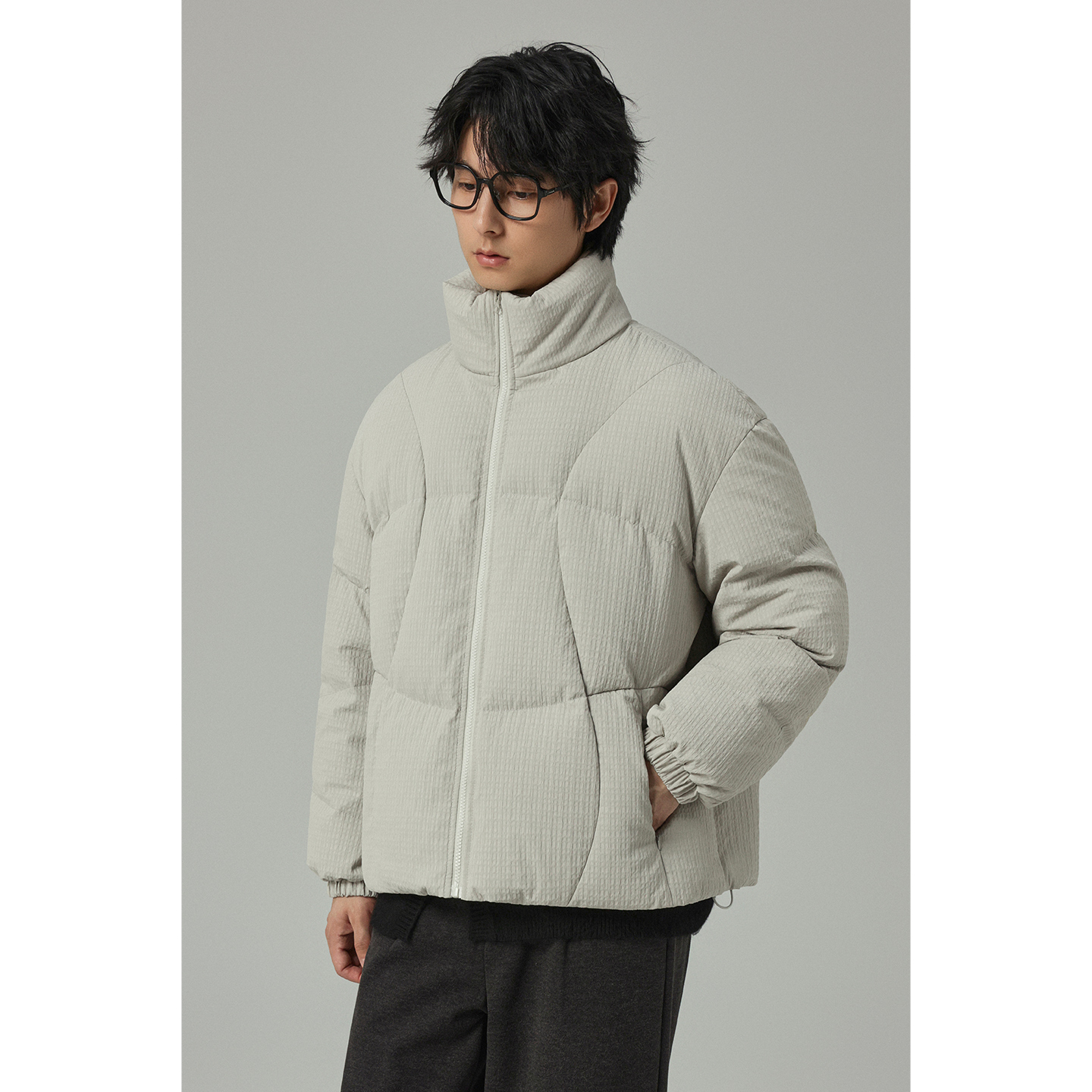 w2x超保暖90鸭绒羽绒服冬季轻薄短款新款加厚面包服外套男装宽松 - 图0