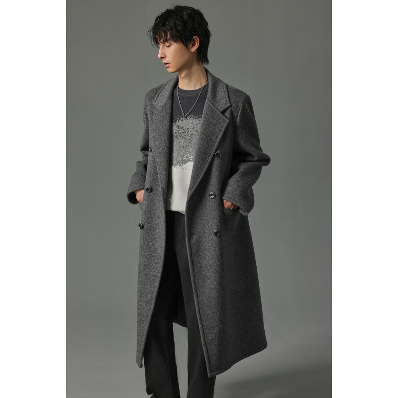 w2x秋冬季950g重磅长毛双面羊毛呢大衣男中长款妮子风衣外套,淘宝优惠券,粉丝福利购,淘宝优惠卷