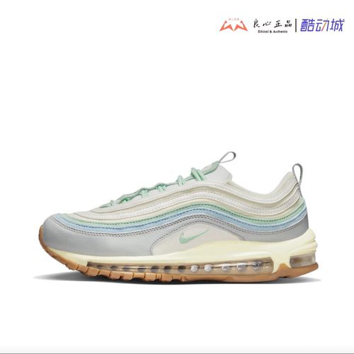 耐克 NIKE Air Max 97 灰绿 女子复古透气低帮跑鞋 DX5766-131 - 图0