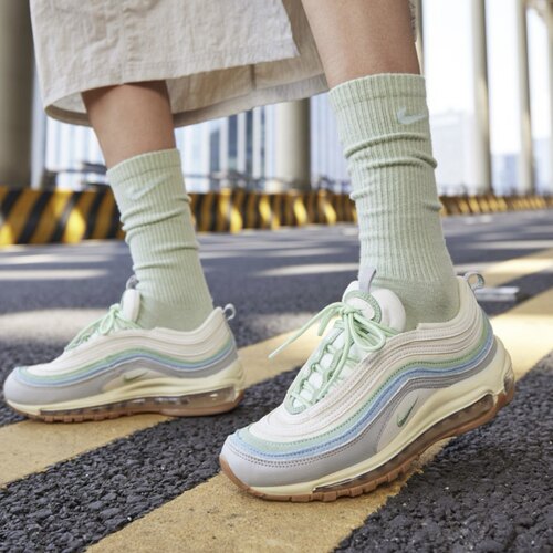 耐克 NIKE Air Max 97 灰绿 女子复古透气低帮跑鞋 DX5766-131 - 图3