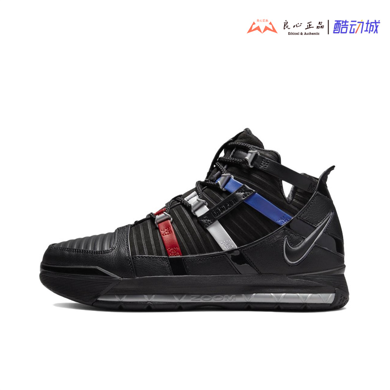 耐克Nike Zoom LeBron 3 QS 詹姆斯3代男子实战篮球鞋 DO9354-001 - 图0