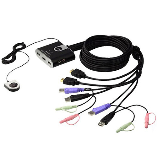 ATEN/宏正 CS692 2口USB HDMI KVM多电脑切换器 线机一体 - 图0