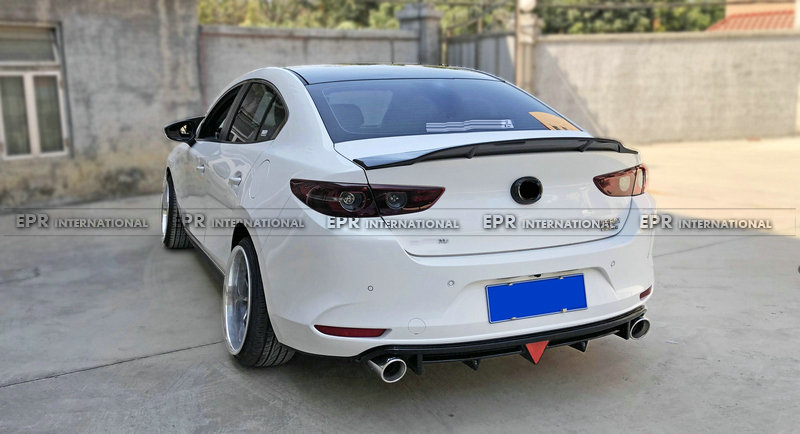 适用于马自达3Mazda 3 Axela昂克赛拉D款碳纤维改装鸭尾翼 定风翼 - 图1