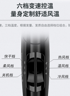 博锐电吹风机6当风温2000W
