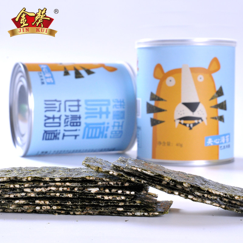 金葵夹心海苔脆40g*6罐装 金葵食品海苔系列