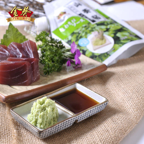 金葵鲜山葵酱200g*3袋装 山葵酱鲜芥末辣根青芥辣刺身寿司用 - 图1