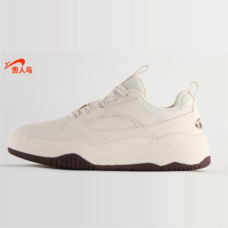 贵人鸟男鞋板鞋正品2024冬新款皮面运动休闲减震防滑跑鞋E245033 - 图3